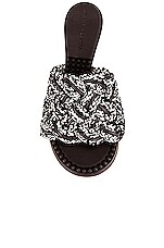 Bottega Veneta Dot Sandals in Brown & White & Black, view 4, click to view large image.