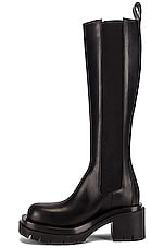 Bottega Veneta Lug High Top Chelsea Boots in Black, view 5, click to view large image.