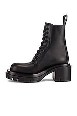 Bottega Veneta Lug Lace Up Ankle Boots in Black, view 5, click to view large image.