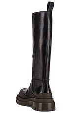 Bottega Veneta Tire High Top Boots in Black & Camping, view 3, click to view large image.