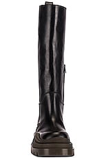 Bottega Veneta Tire High Top Boots in Black & Camping, view 4, click to view large image.