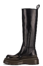 Bottega Veneta Tire High Top Boots in Black & Camping, view 5, click to view large image.