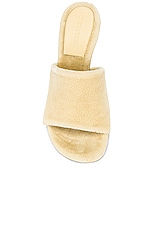 Bottega Veneta Fabric Sandals in Butter, view 4, click to view large image.