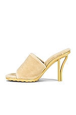 Bottega Veneta Fabric Sandals in Butter, view 5, click to view large image.