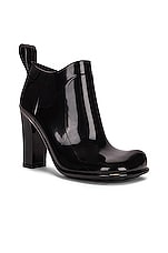 Bottega Veneta Rubber Ankle Boots in Black, view 2, click to view large image.