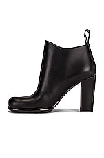 Bottega Veneta Leather Ankle Boots in Black, view 5, click to view large image.