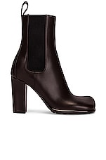 Bottega Veneta Leather Ankle Boots in Fondant, view 1, click to view large image.