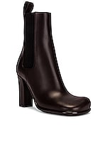 Bottega Veneta Leather Ankle Boots in Fondant, view 2, click to view large image.