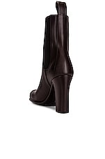 Bottega Veneta Leather Ankle Boots in Fondant, view 3, click to view large image.