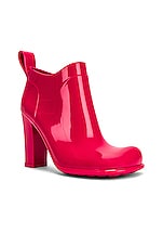 Bottega Veneta Rubber Ankle Boots in Lollipop, view 2, click to view large image.