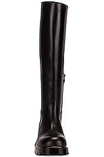 Bottega Veneta Leather Knee High Boots in Black, view 4, click to view large image.