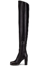 Bottega Veneta Leather Thigh High Boots in Black, view 5, click to view large image.