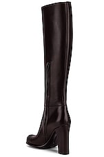 Bottega Veneta Leather Knee High Boots in Fondant, view 4, click to view large image.