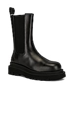 Bottega Veneta Lug Boots in Black, view 2, click to view large image.