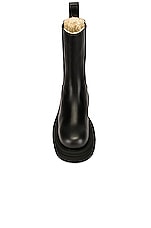 Bottega Veneta Lug Boots in Black, view 4, click to view large image.