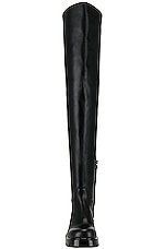 Bottega Veneta Leather Thigh High Boots in Black, view 4, click to view large image.