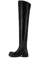 Bottega Veneta Leather Thigh High Boots in Black, view 5, click to view large image.