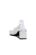 Bottega Veneta Stretch Web Flex Sock Pumps in Optic White, view 3, click to view large image.