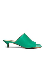 Bottega Veneta Stretch Mule Sandals in Acid Turquoise, view 1, click to view large image.