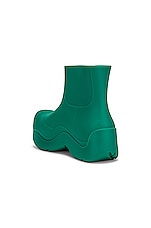 Bottega Veneta Puddle Ankle Boots in Acid Turquoise, view 3, click to view large image.