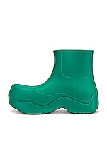 Bottega Veneta Puddle Ankle Boots in Acid Turquoise, view 5, click to view large image.