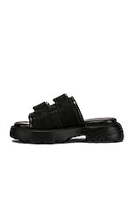 Bottega Veneta Flash Buckle Sandals in Black, view 5, click to view large image.