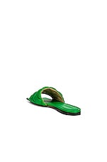 Bottega Veneta Padded Stretch Flat Sandals in Parakeet, view 3, click to view large image.