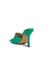 Bottega Veneta Stretch Mule Sandals in Acid Turquoise, view 3, click to view large image.