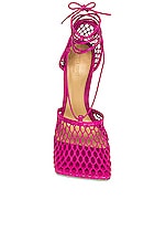 Bottega Veneta Stretch Ankle Strap Sandals in Hollyhock, view 4, click to view large image.