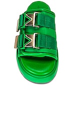 Bottega Veneta Flash Buckle Sandals in Grass, view 4, click to view large image.