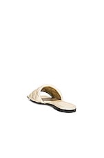 Bottega Veneta Padded Stretch Flat Sandals in Sea Salt, view 3, click to view large image.