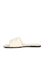 Bottega Veneta Padded Stretch Flat Sandals in Sea Salt, view 5, click to view large image.