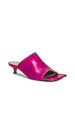 Bottega Veneta Stretch Mule Sandals in Hollyhock, view 2, click to view large image.