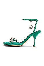 Bottega Veneta Dot Ankle Strap Sandals in Acid Turquoise, view 5, click to view large image.