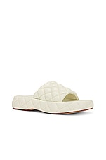 Bottega Veneta Stretch Padded Sandals in White, view 2, click to view large image.