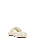 Bottega Veneta Stretch Padded Sandals in White, view 3, click to view large image.