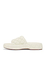 Bottega Veneta Stretch Padded Sandals in White, view 5, click to view large image.
