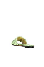 Bottega Veneta Padded Flat Sandals in Pistachio, view 3, click to view large image.