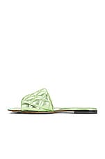 Bottega Veneta Padded Flat Sandals in Pistachio, view 5, click to view large image.