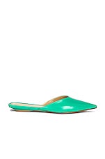 Bottega Veneta Point Slipper Flats in Acid Turquoise, view 1, click to view large image.