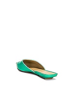 Bottega Veneta Point Slipper Flats in Acid Turquoise, view 3, click to view large image.