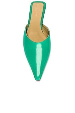 Bottega Veneta Point Slipper Flats in Acid Turquoise, view 4, click to view large image.