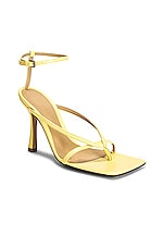 Bottega Veneta Stretch Ankle Strap Sandals in Lemonade, view 2, click to view large image.