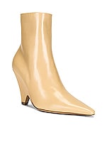 Bottega Veneta Point Ankle Boots in Cane Sugar, view 2, click to view large image.