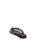 Bottega Veneta Dot Flat Sandals in Black, view 3, click to view large image.