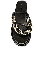Bottega Veneta Dot Flat Sandals in Black, view 4, click to view large image.