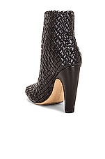 Bottega Veneta Mini Lido Weave Ankle Boots in Black, view 3, click to view large image.