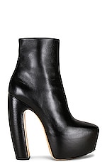 Bottega Veneta Wedge Ankle Boots in Black, view 1, click to view large image.