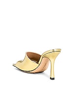 Bottega Veneta Stretch Mule Sandals in Gold, view 3, click to view large image.