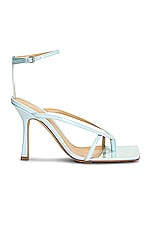 Bottega Veneta Stretch Ankle Strap Sandals in Pale Blue, view 1, click to view large image.